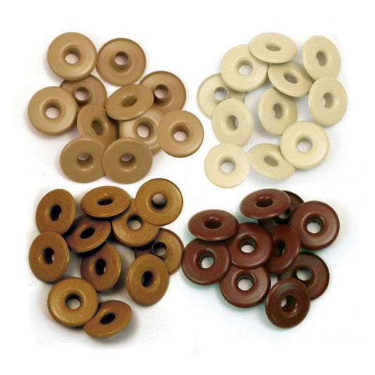 WR Wide Eyelets (32 piece) Brown