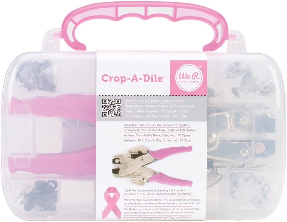 WR Crop-A-Dile Pink (case with 100 eyelets and tool)