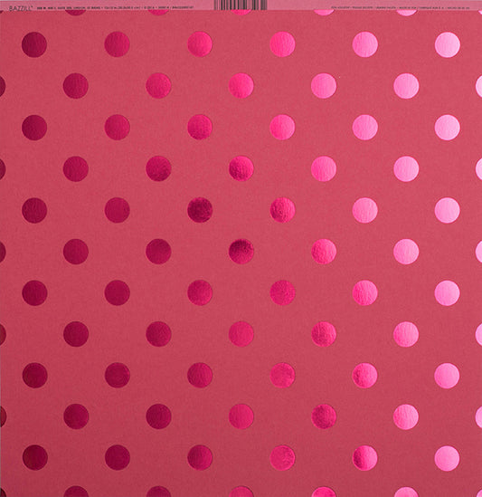 Bazzill 12x12 Trends Cardstock - Foil Dot Lollipop