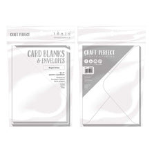 Load image into Gallery viewer, Craft Perfect Card Blanks &amp; Envelopes (10/pack) - Bright White 5&quot;x7&quot;
