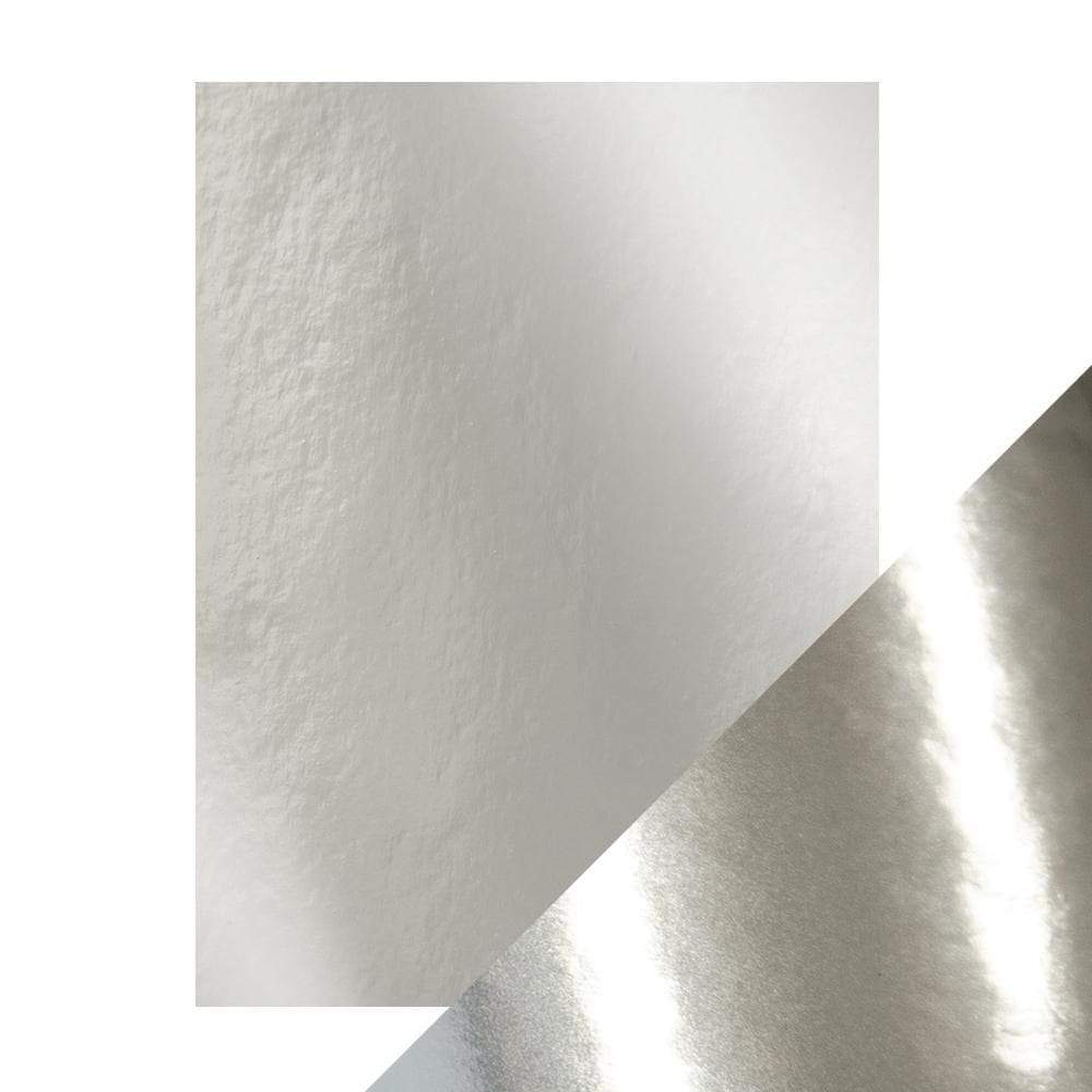 Craft Perfect Mirror Card High Gloss - Chrome Silver (5/pack)