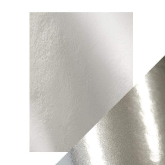 Craft Perfect Mirror Card High Gloss - Chrome Silver (5/pack)