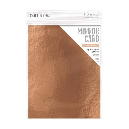 Craft Perfect Mirror Card High Gloss - Rose Platinum (5/pack)