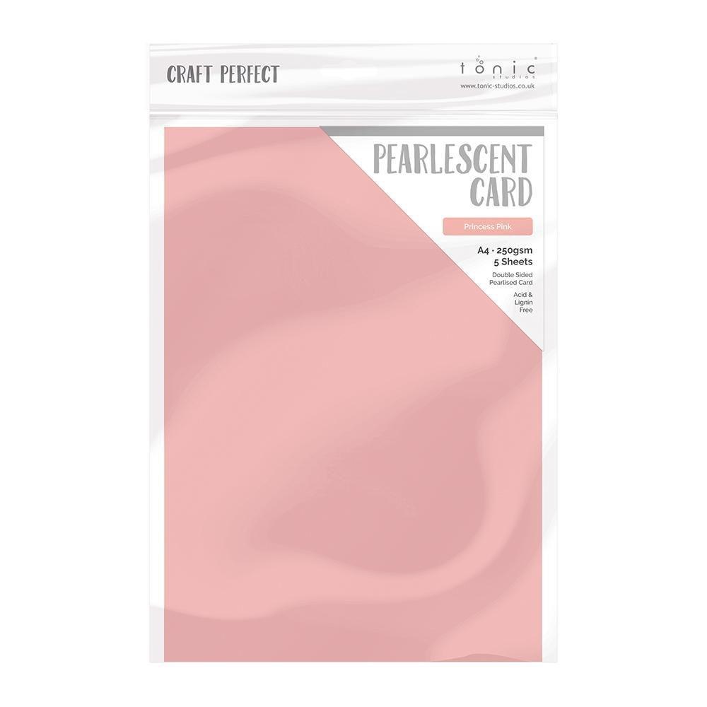 Craft Perfect Pearlescent Card - Princess Pink (5/pack)