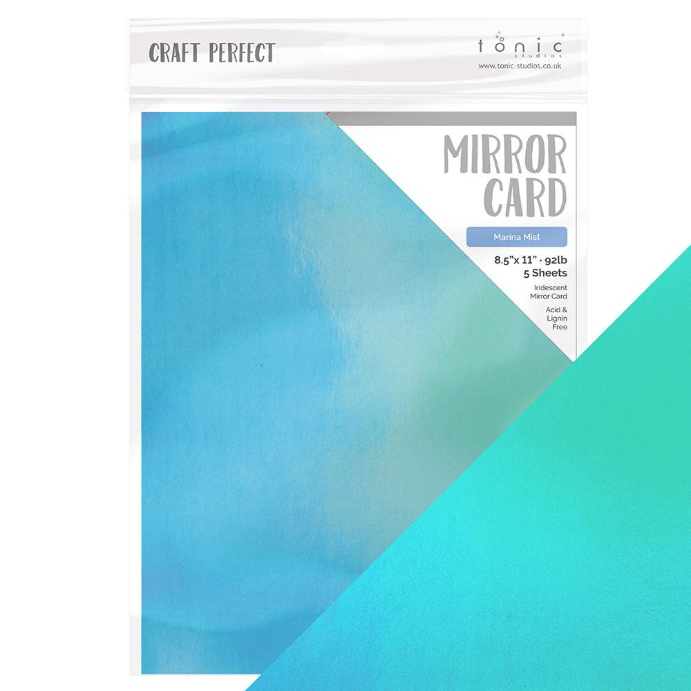 Craft Perfect Iridescent Mirror Card - Marina Mist (5/pack)