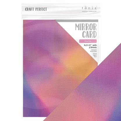 Craft Perfect Iridescent Mirror Card - Petal Pink (5/pack)