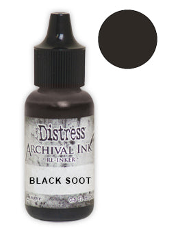 Distress Archival Ink Reinker - Black Soot