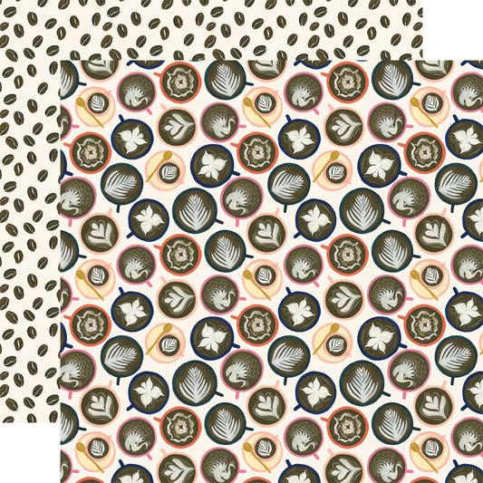 Cappuccino Cups - 12x12 patterned paper