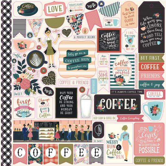 Coffee 12x12 Element Sticker Sheet