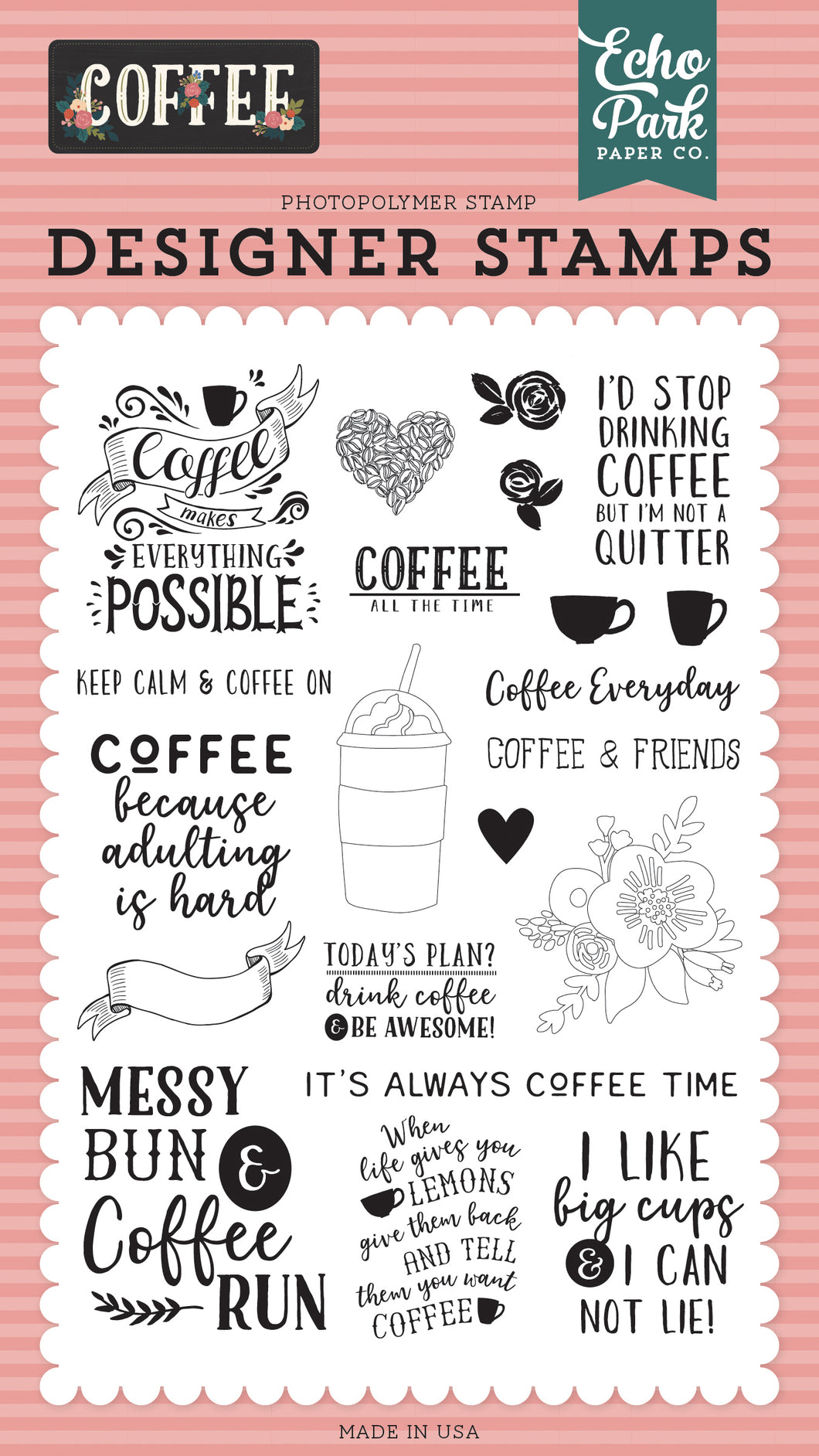 Coffee Time 4x6 Stamp Set