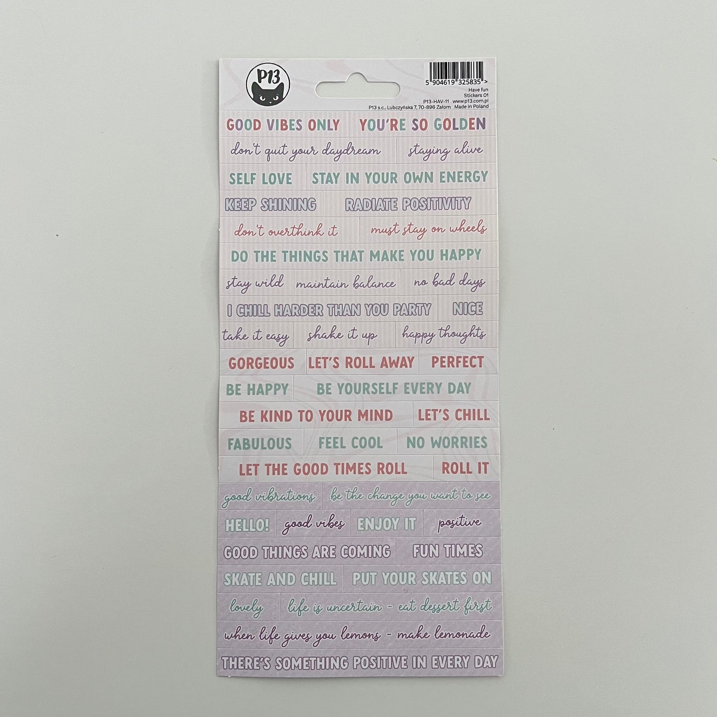 Have Fun Cardstock Stickers 4"X9"