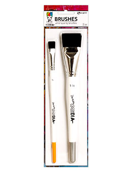 Dina Wakley Media Stiff Bristle Brush (2 pk)