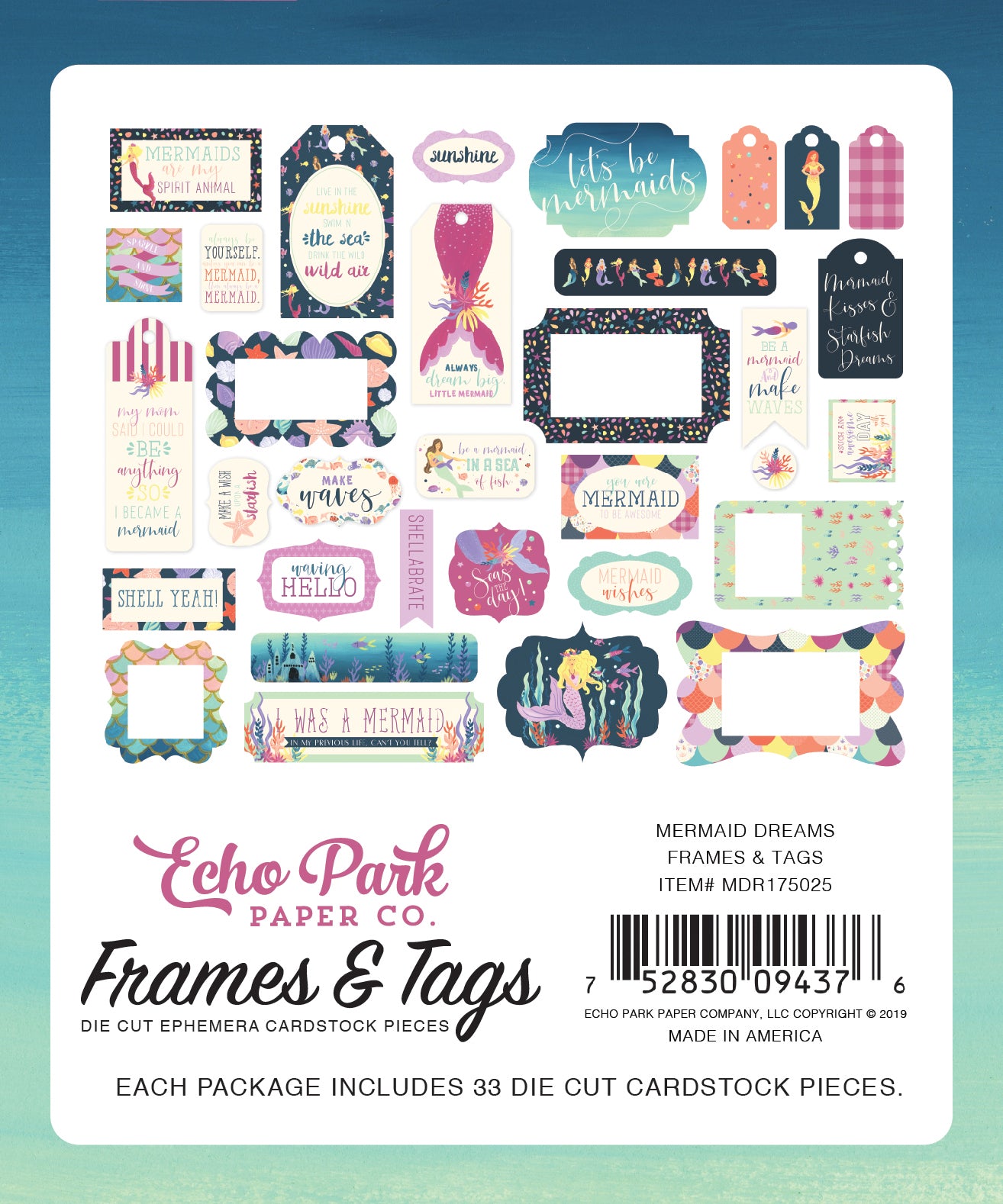 Mermaid Dreams Frames & Tags Ephemera