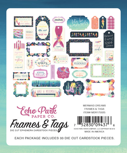 Mermaid Dreams Frames & Tags Ephemera