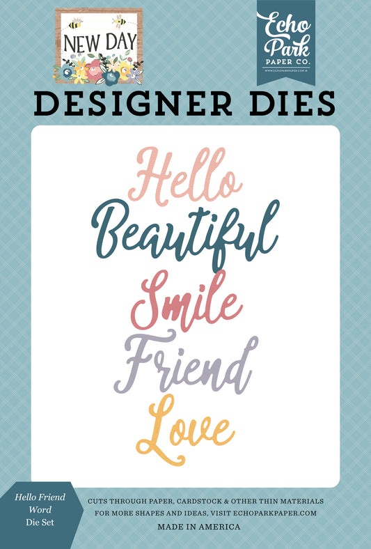 Hello Friend Word Die Set