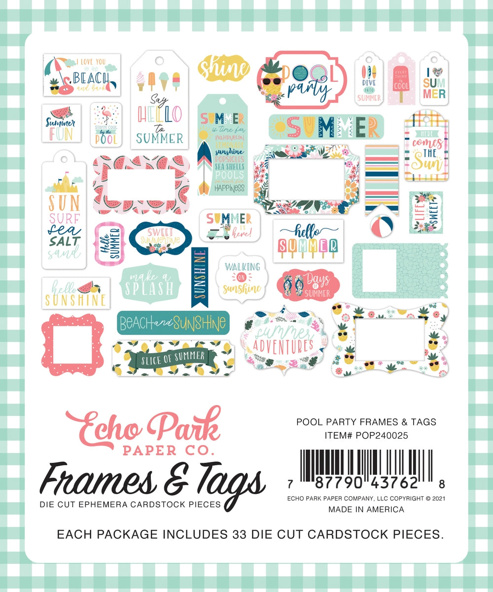 Pool Party Frames & Tags