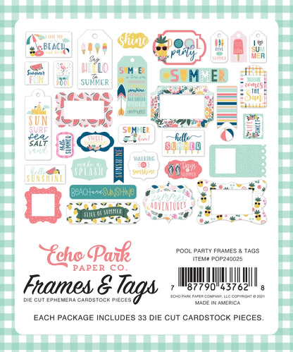 Pool Party Frames & Tags