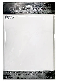 Distress White Heavystock - 10 sheets