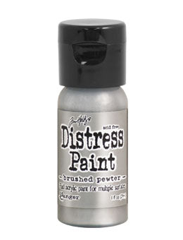 Distress Paint Flip Top - Brushed Pewter