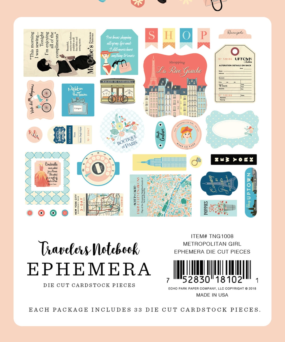 Metropolitan Girl Travelers Notebook Ephemera
