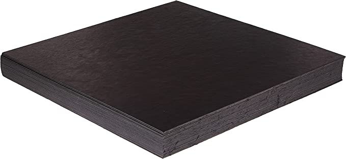 Bazzill 12x12 Black Chipboard - Pkg of 1/5/10/15 boards