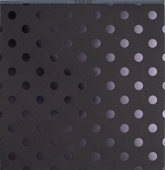 Bazzill 12x12 Trends Cardstock - Foil Dot Licorice Twist