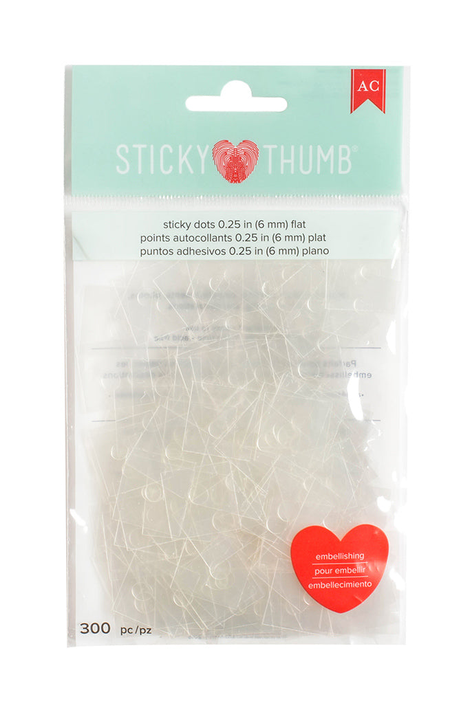 AC Sticky Thumb Dots - 1/4" flat (300 piece)