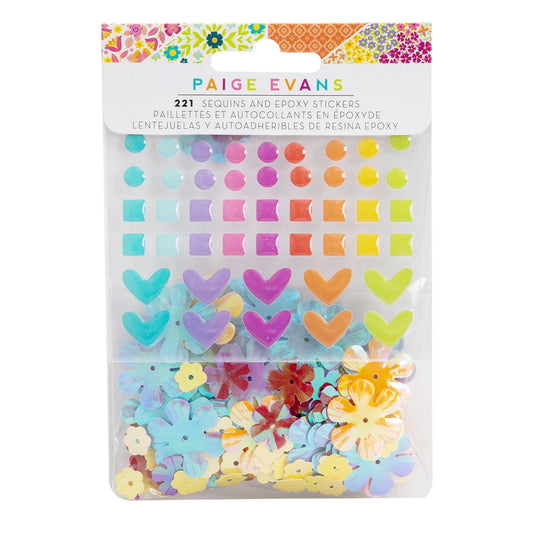PE Splendid Sequin and Epoxy Sticker Set (221 piece)