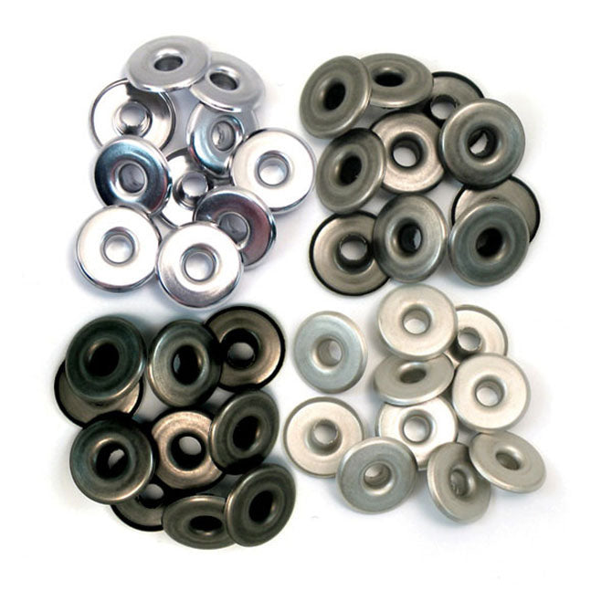 WR Wide Eyelets (32 piece) Cool Metal