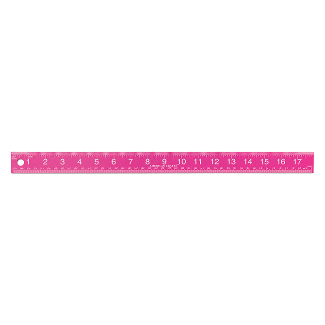 AC Stainless Steel 18" Ruler - Pink