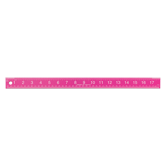AC Stainless Steel 18" Ruler - Pink