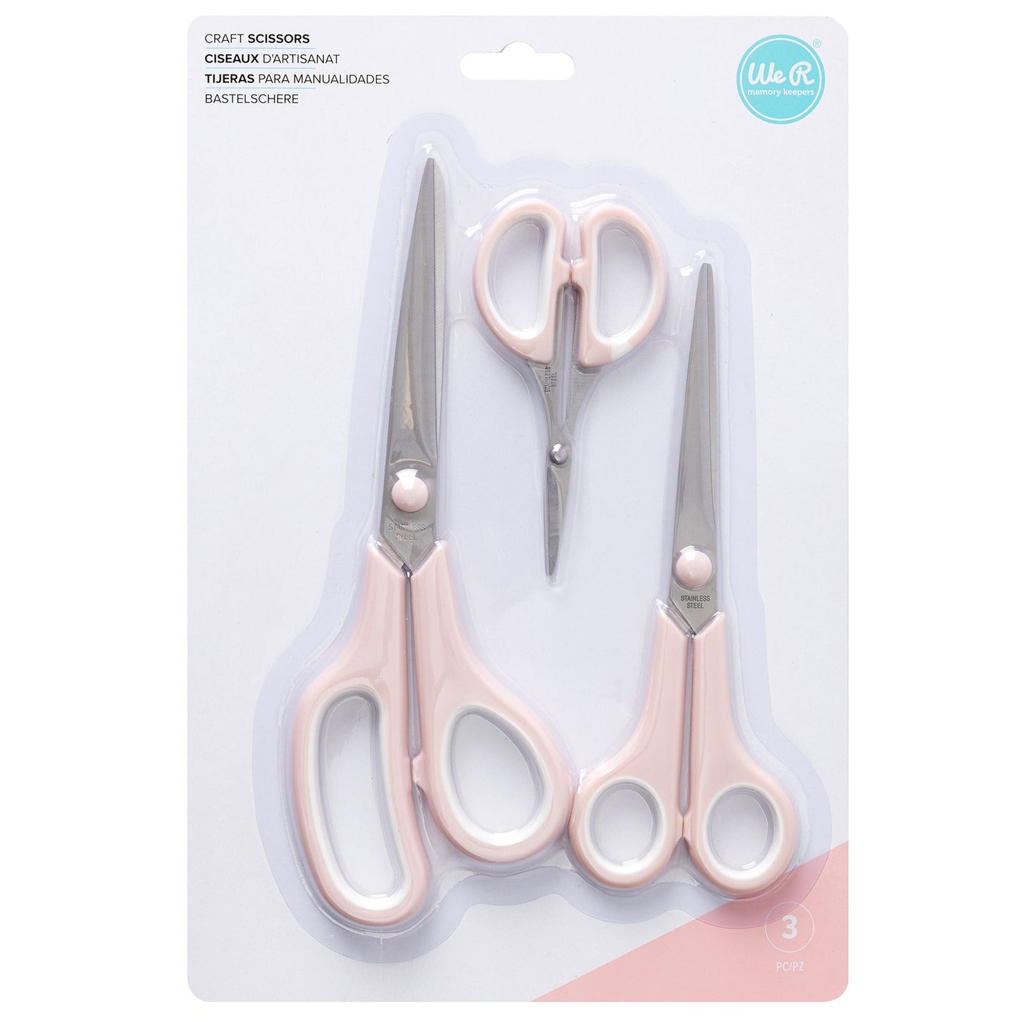 WR Craft Scissors - Pink (3 piece)