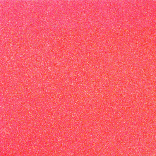 AC 12x12 Neon Glitter Cardstock - Coral