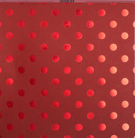 Bazzill 12x12 Trends Cardstock - Foil Dot Wax Lips