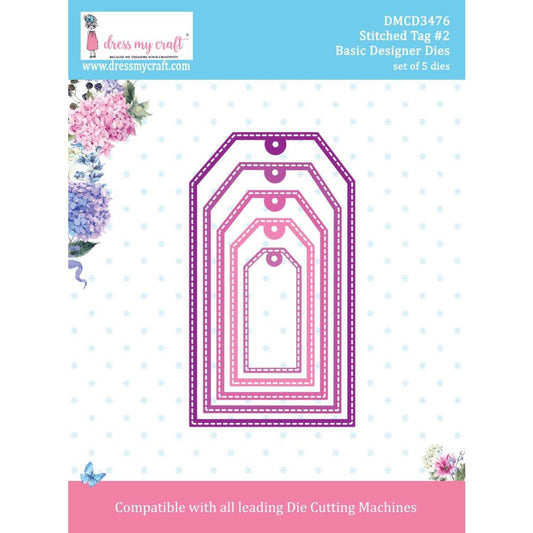 Dress My Craft Basic Designer Dies - Stitched Tag #2