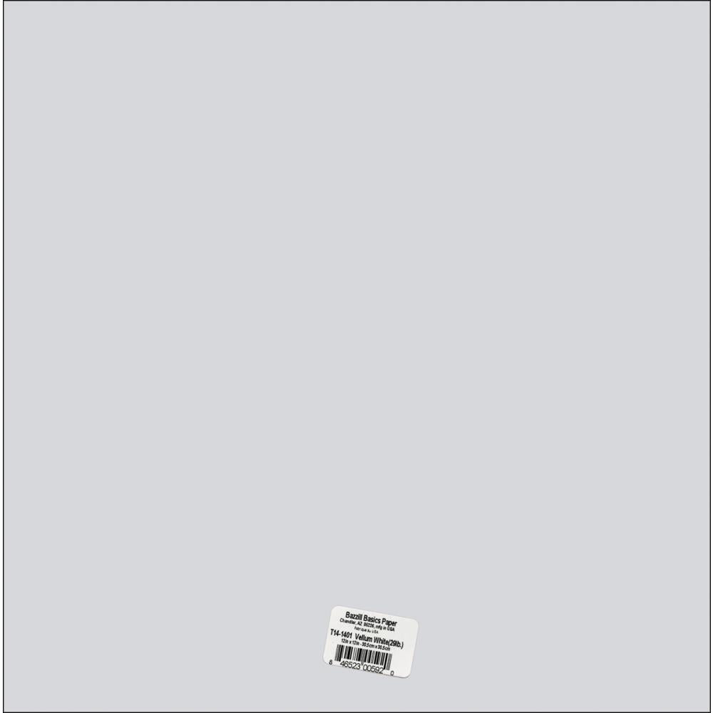 Bazzill 12x12 Vellum - Pkg of 5/10/25 sheets