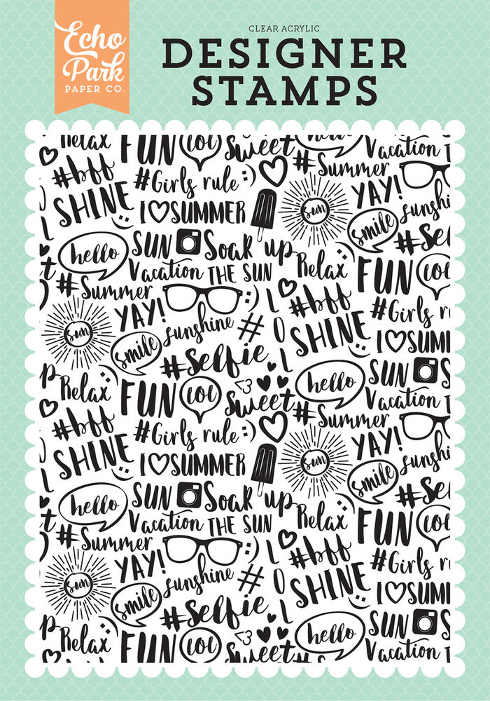Summer Vibes A2 Background Stamp