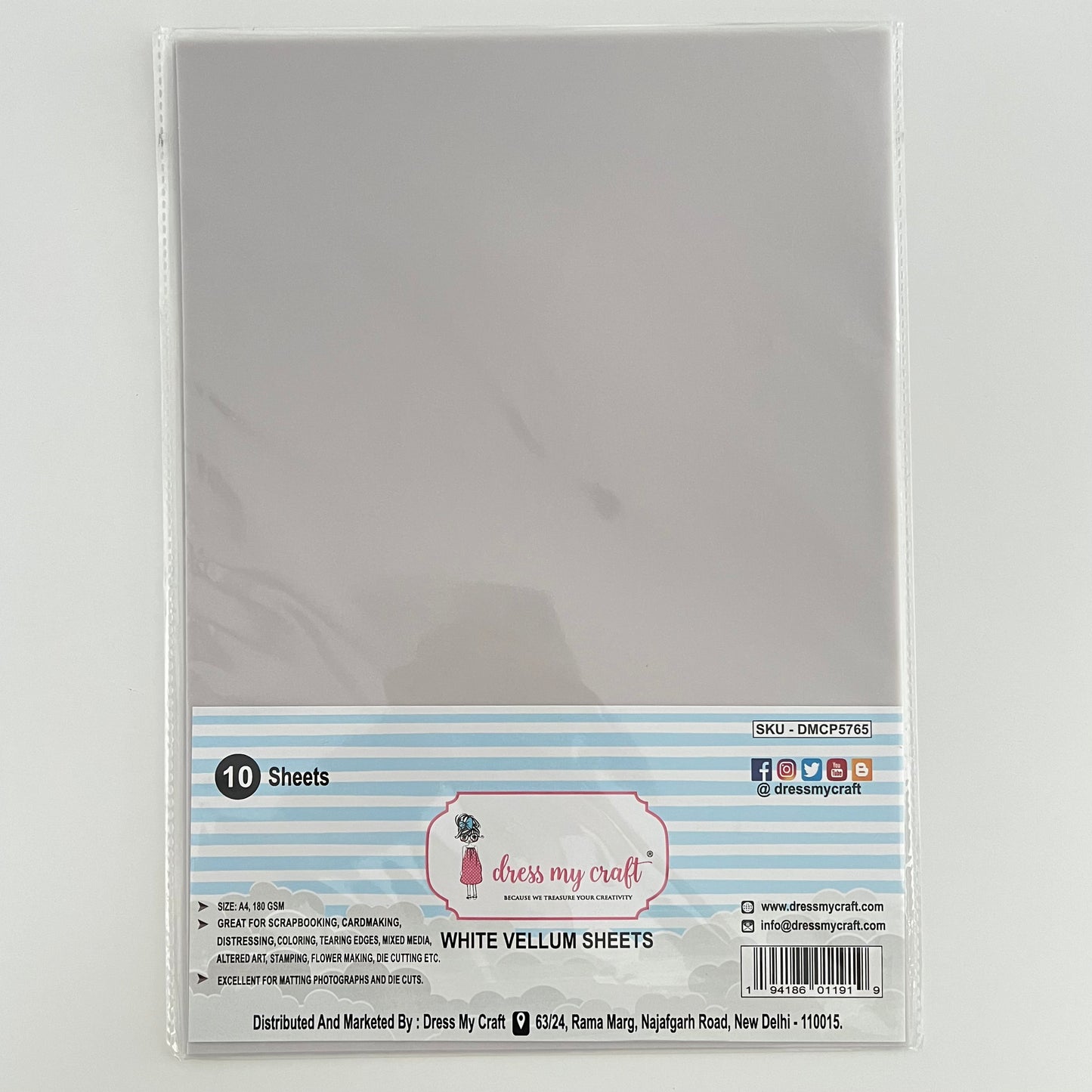 DMC White vellum sheets (10 sheets)