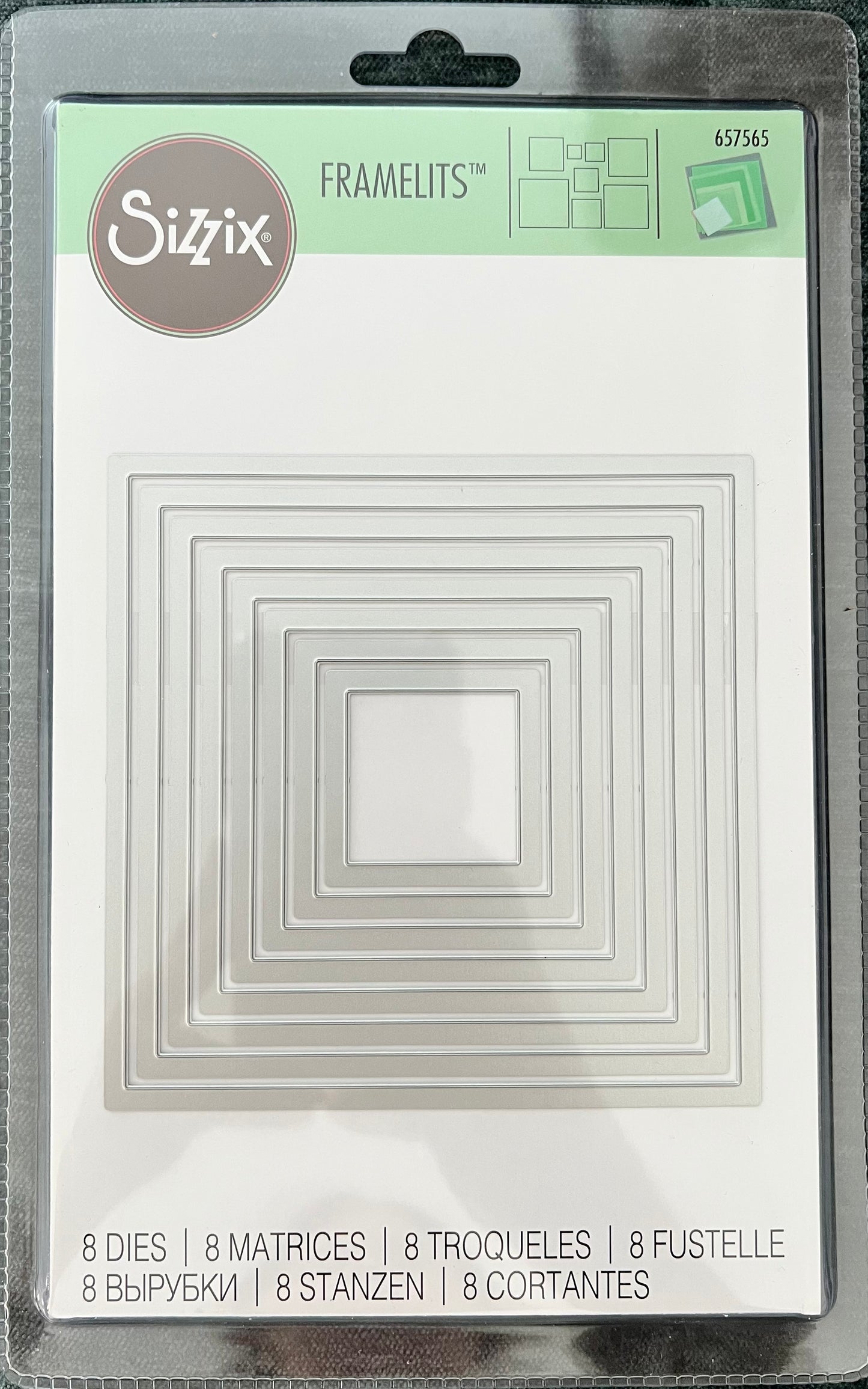Sizzix Framelits Dies 8/pkg - Squares