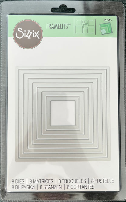 Sizzix Framelits Dies 8/pkg - Squares