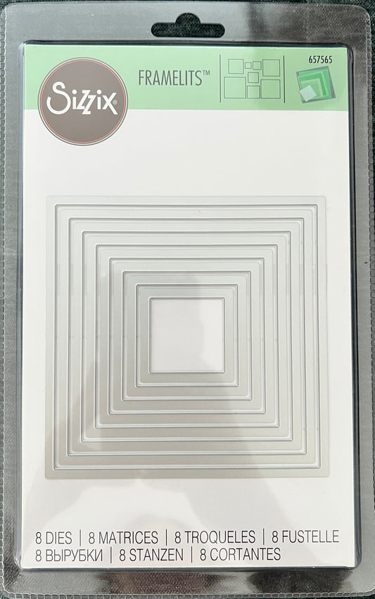 Sizzix Framelits Dies 8/pkg - Squares