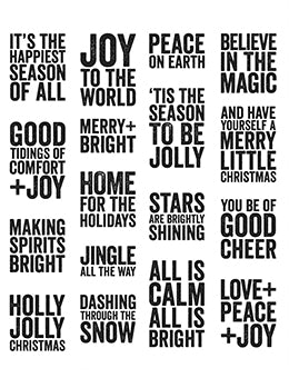 Tim Holtz Stamp Set - Bold Tidings Mini