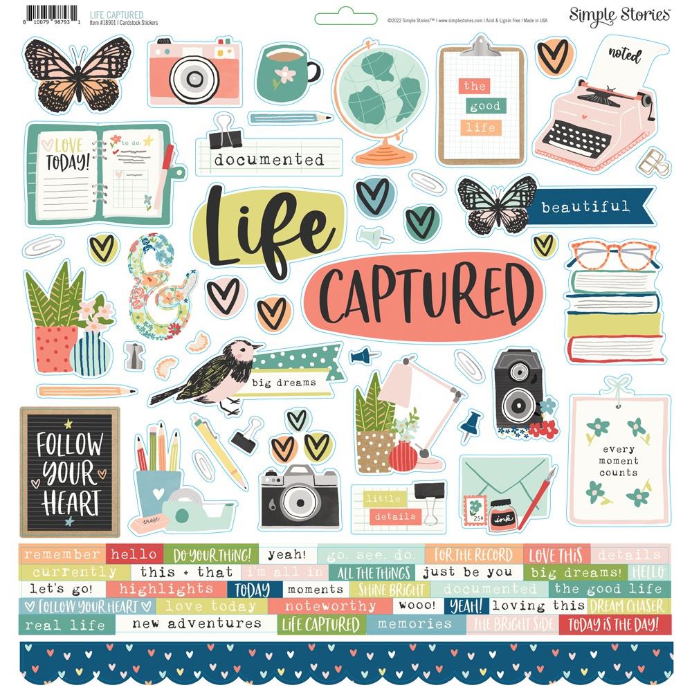 Life Captured 12x12 sticker sheet