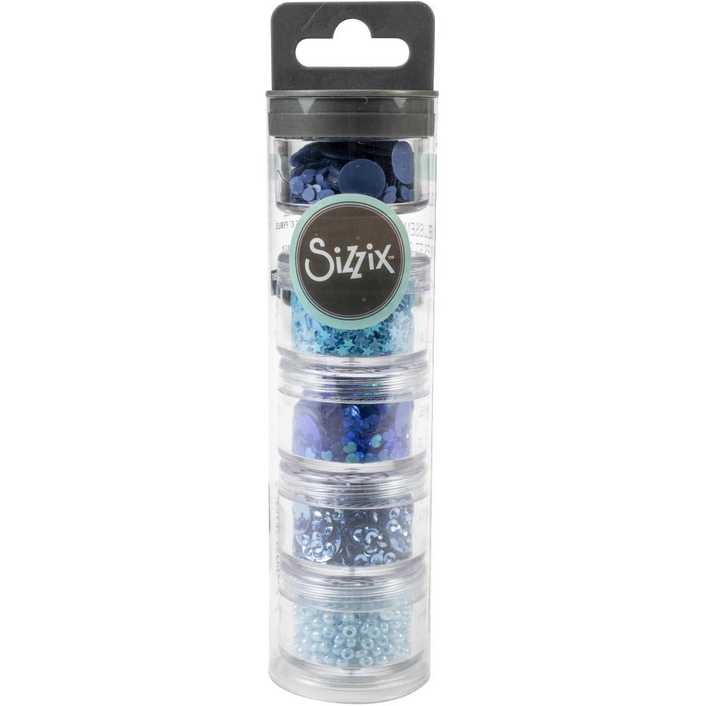Sizzix Making Essential Sequins & Beads 5/pkg - Bluebell