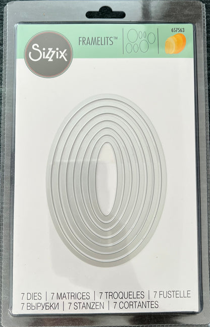 Sizzix Framelits Dies 7/pkg - Ovals