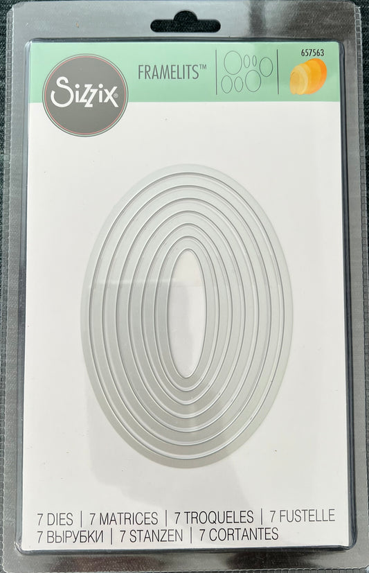 Sizzix Framelits Dies 7/pkg - Ovals