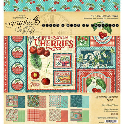 Life’s A Bowl of Cherries - Graphic 45 Paper Pad 8"X8" 24/Pkg